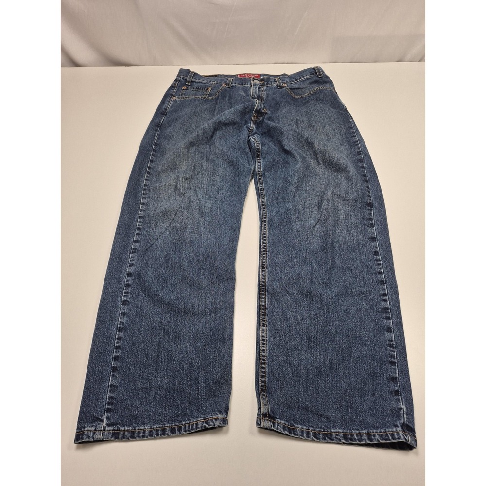 VTG Levis 569 Loose Straight Jeans Mens 38x30 Medium Blue Denim Loose Fit USA